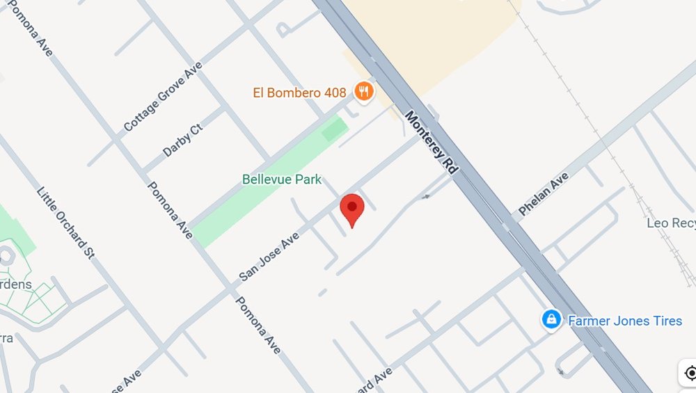 Map showing Superbuyer's location on San Jose Ave, San Jose, California