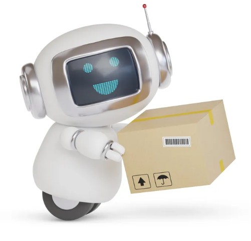 Superbuyer autonomous delivery robot carrying a package